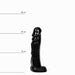 All Black - Zwarte realistische dildo -22 cm-Erotiekvoordeel.nl