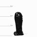 All Black - Zwarte realistische dildo - 22 cm-Erotiekvoordeel.nl