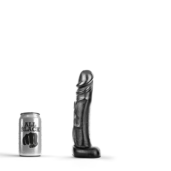 All Black - Zwarte realistische dildo -22 cm-Erotiekvoordeel.nl