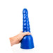 All Blue - Geribbelde Anaal Dildo - 34 x 11 cm - Blauw-Erotiekvoordeel.nl