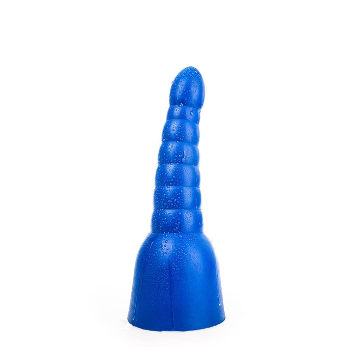 All Blue - Geribbelde Anaal Dildo - 34 x 11 cm - Blauw-Erotiekvoordeel.nl