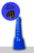 All Blue - Geribbelde Anaal Dildo - 34 x 11 cm - Blauw-Erotiekvoordeel.nl