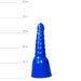 All Blue - Geribbelde Anaal Dildo - 34 x 11 cm - Blauw-Erotiekvoordeel.nl