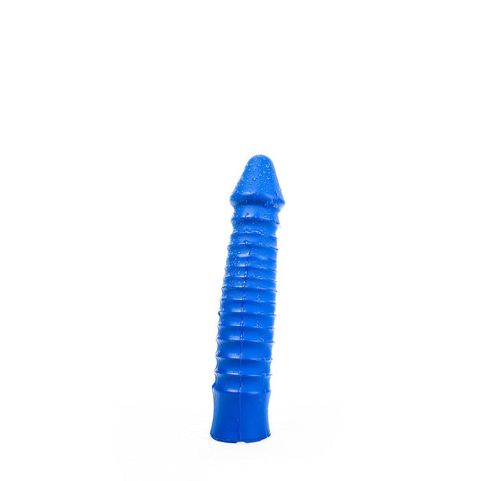 All Blue - Geribbelde Dildo - 26 x 5 cm - Blauw-Erotiekvoordeel.nl