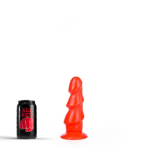 All Red - Anaal Dildo Met 3 dikke Ribbels - 17 x 5 cm - Rood-Erotiekvoordeel.nl