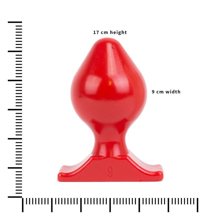 All Red - Buttplug - 17 x 9 cm - Rood-Erotiekvoordeel.nl