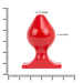 All Red - Buttplug - 17 x 9 cm - Rood-Erotiekvoordeel.nl