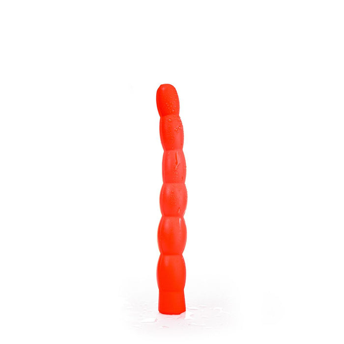 All Red - Geribbelde Anaal Dildo 32 x 4,5 cm - Rood-Erotiekvoordeel.nl