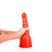 All Red - Geribbelde Anaal Dildo - 34 x 11 cm - Rood-Erotiekvoordeel.nl