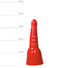 All Red - Geribbelde Anaal Dildo - 34 x 11 cm - Rood-Erotiekvoordeel.nl