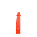 All Red - Geribbelde Dildo - 26 x 5 cm - Rood-Erotiekvoordeel.nl