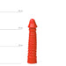 All Red - Geribbelde Dildo - 26 x 5 cm - Rood-Erotiekvoordeel.nl