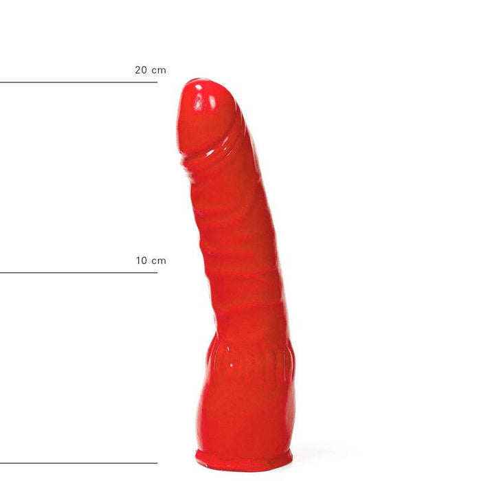 All Red - Licht Gebogen Dildo - 20 x 4,5 cm - Rood-Erotiekvoordeel.nl