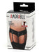 Amorable by Rimba - Erotische Slip - Wetlook Hotpants Met Rits In Kruis inclusief Jarretels En Kousen - One Size-Erotiekvoordeel.nl