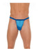 Amorable by Rimba - Erotische String - Blauwe G String voor Mannen - Heren Slip - Glanzend - One Size - Polyamide-Erotiekvoordeel.nl