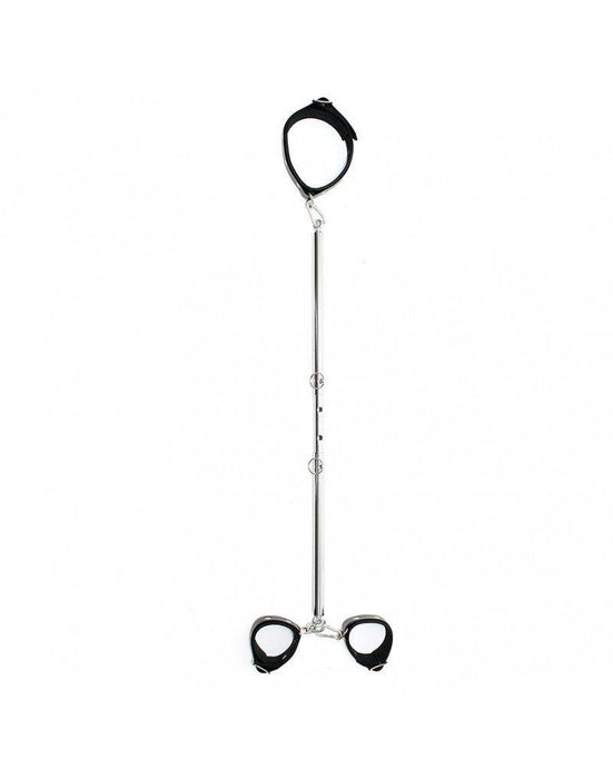 BDSM Spreader bar Met Leren handboeien En collar-Erotiekvoordeel.nl