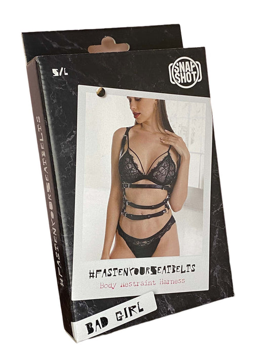 Snapshot Bad Girl - #fastenyourseatbelts - Body Restraint Harnasje - One Size - Zwart-Erotiekvoordeel.nl