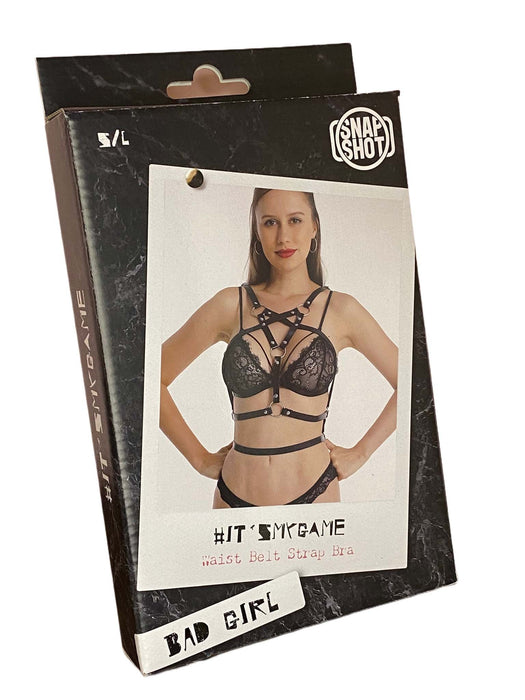 Snapshot Bad Girl - #itsmygame - Waist Belt Strap BH - One Size - Zwart-Erotiekvoordeel.nl