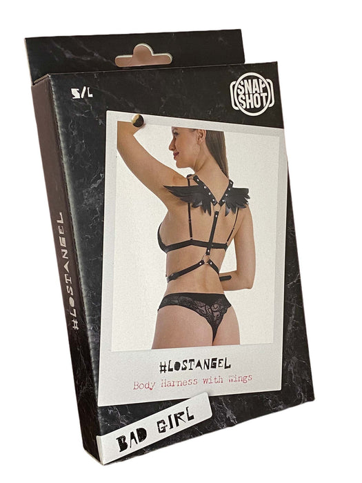 Snapshot Bad Girl - #lostangel - Body Harnasje met Vleugels - One Size - Zwart-Erotiekvoordeel.nl