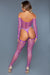 Be Wicked - Alluring Fishnet - Catsuit - Paars - One Size-Erotiekvoordeel.nl