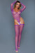 Be Wicked - Alluring Fishnet - Catsuit - Paars - One Size-Erotiekvoordeel.nl