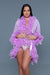 Be Wicked - Lux - Robe met Veren - Lavendel - One Size-Erotiekvoordeel.nl