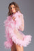 Be Wicked - Lux - Robe met Veren - Roze - One Size-Erotiekvoordeel.nl