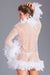 Be Wicked - Lux - Robe met Veren - Wit - One Size-Erotiekvoordeel.nl