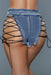 Be Wicked - Tie Me Up - Denim Shorts - Blauw-Erotiekvoordeel.nl