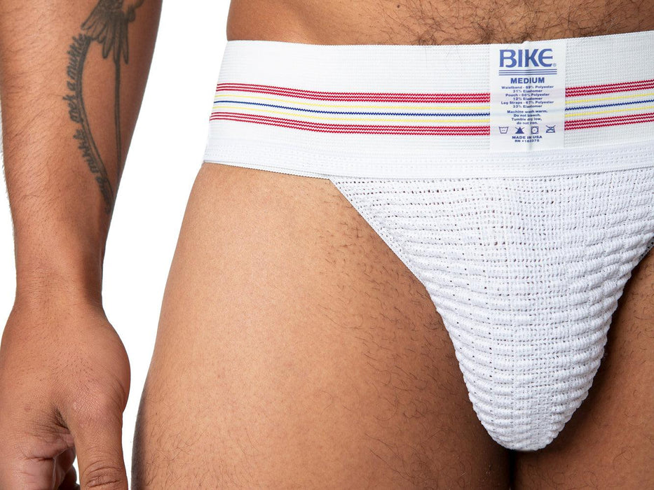 Bike Original - Jockstrap Herenslip - Elastische Tailleband 7,5 cm - Wit-Erotiekvoordeel.nl