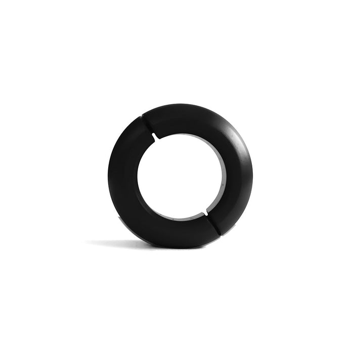 Black Label - Donut Ballstretcher - 20 x 35 mm - RVS - Mat Zwart-Erotiekvoordeel.nl