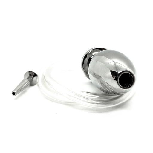 Black Label - Fire Hose - Holle Penisplug met Slang en Holle Buttplug - RVS - Zilver-Erotiekvoordeel.nl