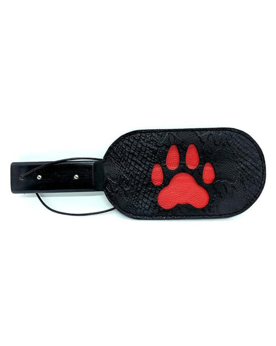 Black Label - Puppy Paw Paddle - Leer - Zwart-Erotiekvoordeel.nl