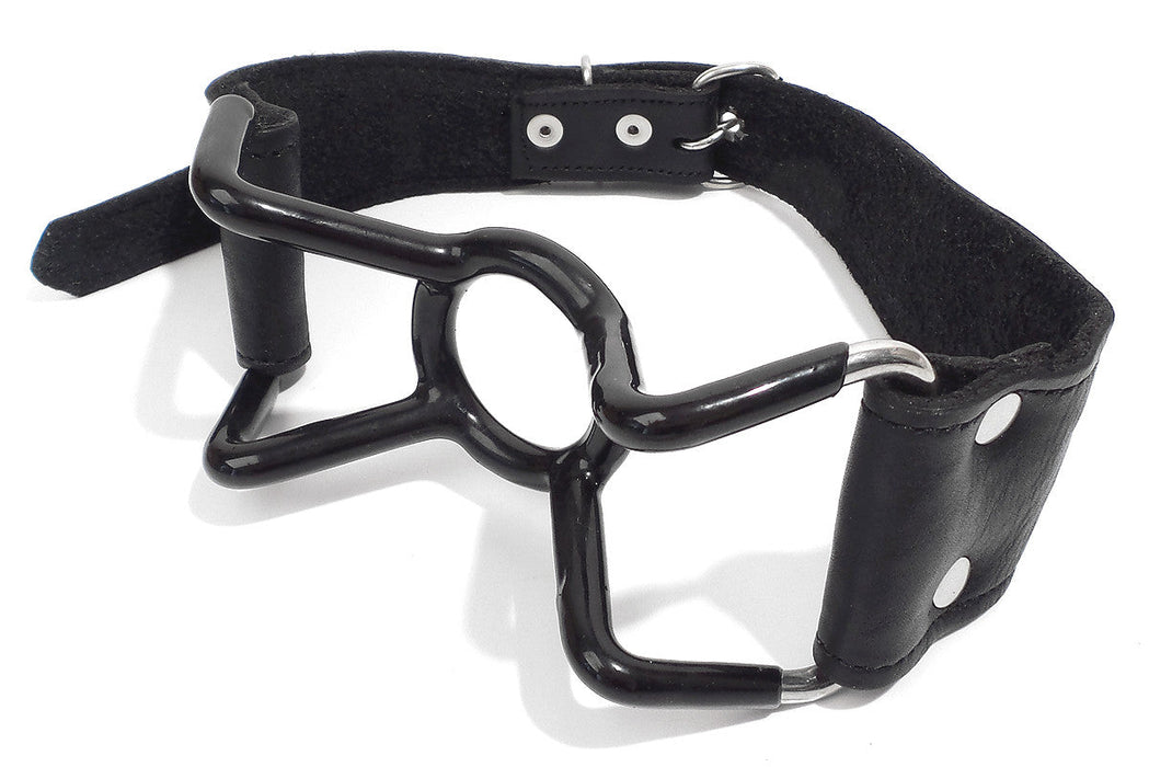 Black Label - Spider PVC Coated Stainless Steel Mouth Gag-Erotiekvoordeel.nl