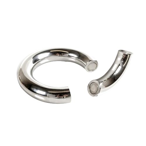 Black Label - Stainless Steel Magnetic Donut Cockring-Erotiekvoordeel.nl