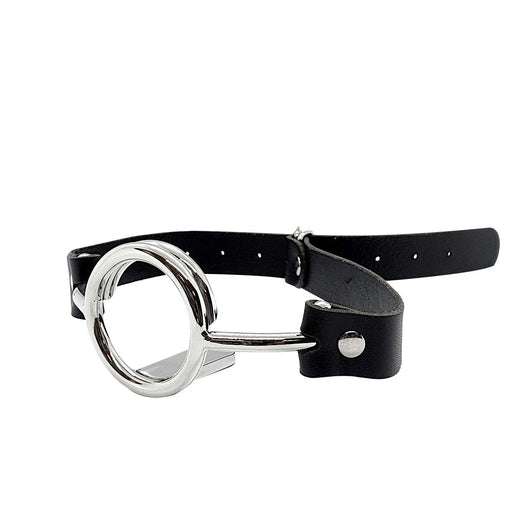 Black Label - Stainless Steel Ring Gag With Tongue Depressor-Erotiekvoordeel.nl