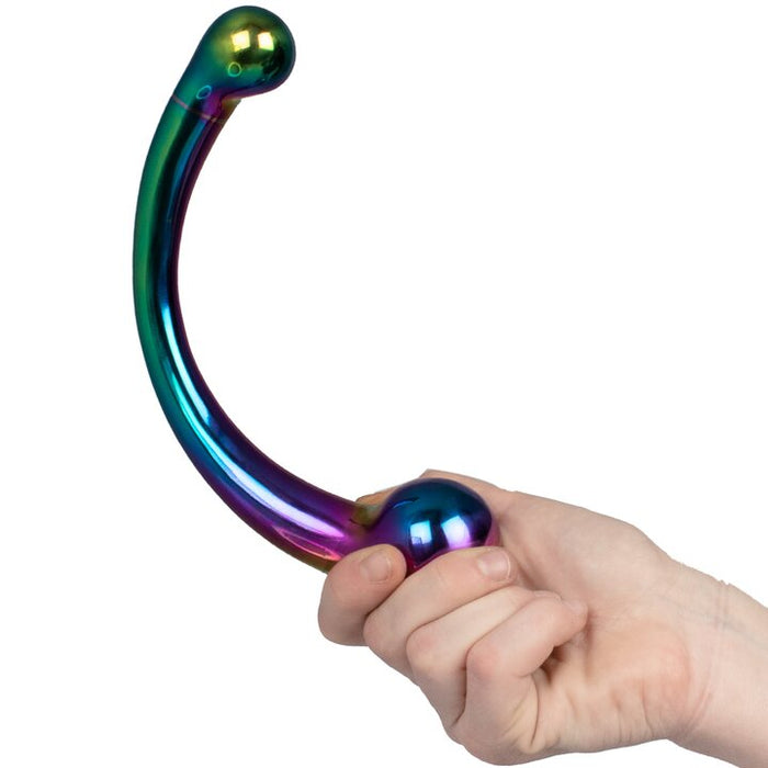 Black Label - The Rainbow Curvy Stainless Steel Double Ended Dildo-Erotiekvoordeel.nl