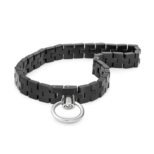 Black Label - Watch Link Collar - Zwart-Erotiekvoordeel.nl