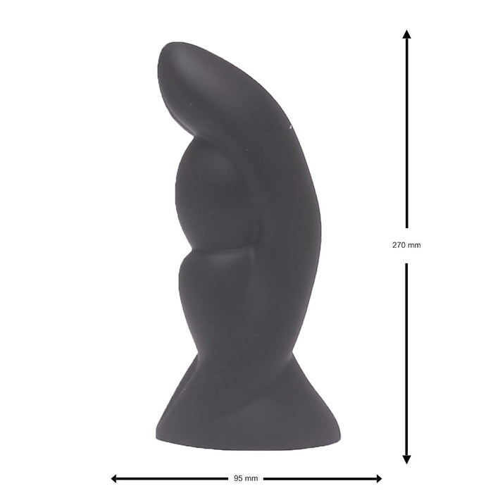 Brutus - Bum Buddy - Vulcan - Anaal Dildo - 5 maten - Liquid Siliconen - Zwart-Erotiekvoordeel.nl