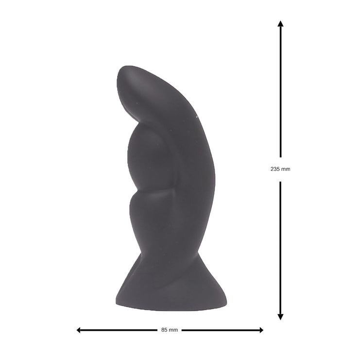 Brutus - Bum Buddy - Vulcan - Anaal Dildo - 5 maten - Liquid Siliconen - Zwart-Erotiekvoordeel.nl