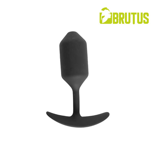 Brutus - Buttplug - Anker Buttplug van Siliconen - Zwart - Weighted Butt Diamond - 3 maten-Erotiekvoordeel.nl