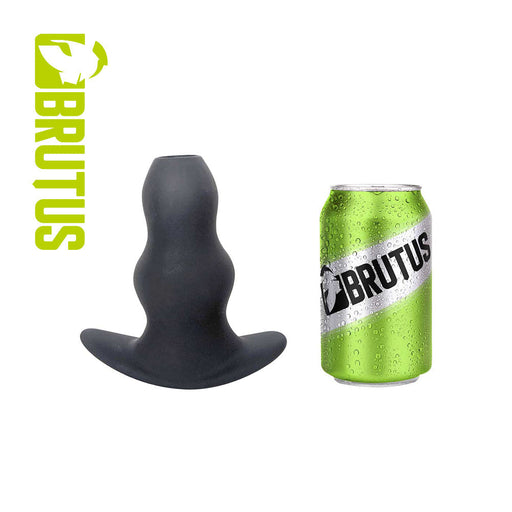 Brutus - Buttplug - Holle Buttplug - Ergo Bum - Silicone Tunnel Plug - Zwart - 3 maten-Erotiekvoordeel.nl