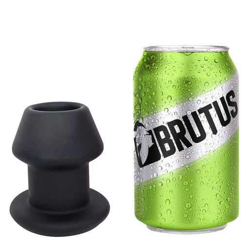 Brutus - Gobbler - Silicone Tunnel Plug - Buttplug - Siliconen - Zwart - 3 maten-Erotiekvoordeel.nl