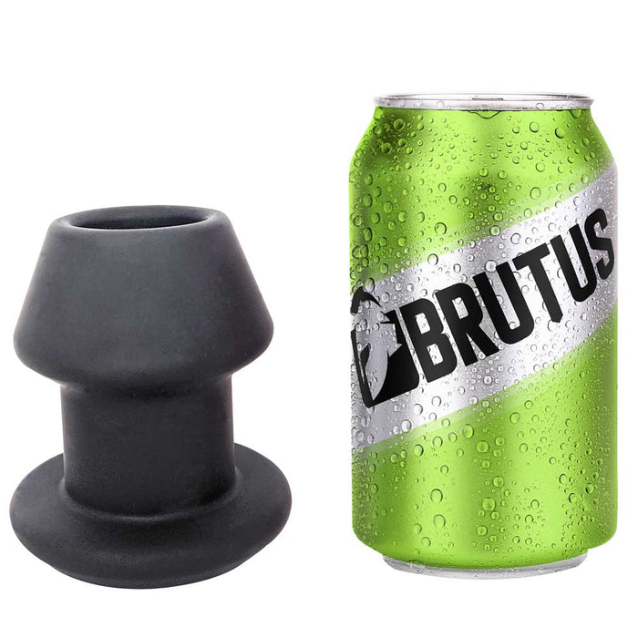 Brutus - Gobbler - Silicone Tunnel Plug - Buttplug - Siliconen - Zwart - 3 maten-Erotiekvoordeel.nl