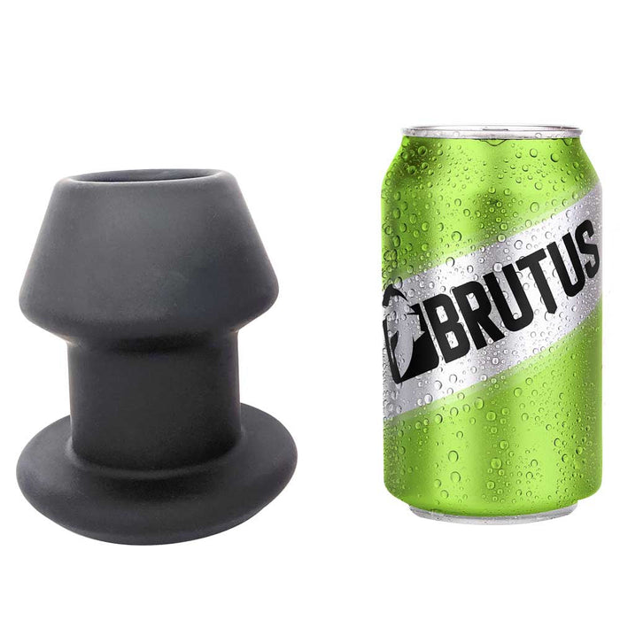 Brutus - Gobbler - Silicone Tunnel Plug - Buttplug - Siliconen - Zwart - 3 maten-Erotiekvoordeel.nl