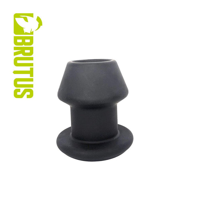 Brutus - Gobbler - Silicone Tunnel Plug - Buttplug - Siliconen - Zwart - 3 maten-Erotiekvoordeel.nl