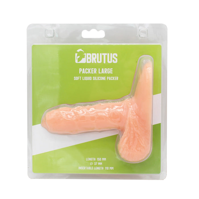 Brutus - Packing Penis - Slappe Penis - FtM Drag - Lichte Huidskleur - Siliconen - Twee Maten-Erotiekvoordeel.nl