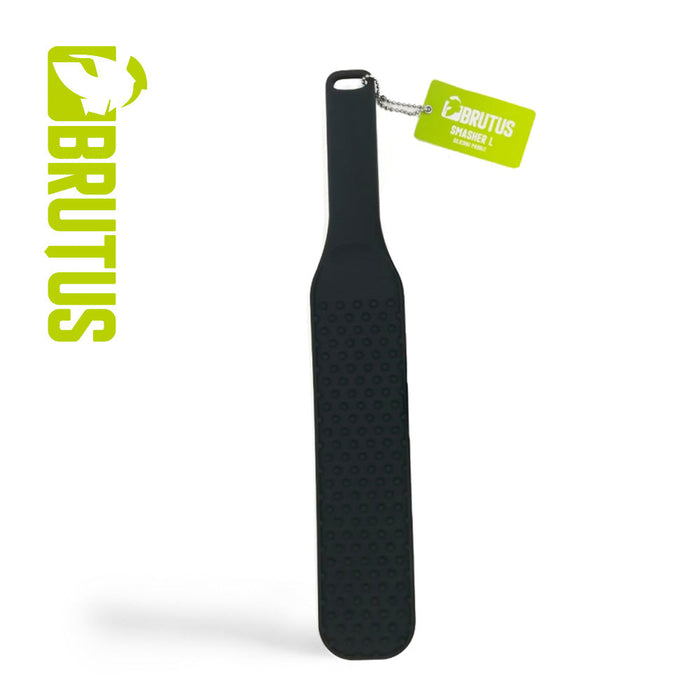 Brutus - SMASHER Silicone Paddle - Siliconen Plak - Zwart - 2 maten-Erotiekvoordeel.nl