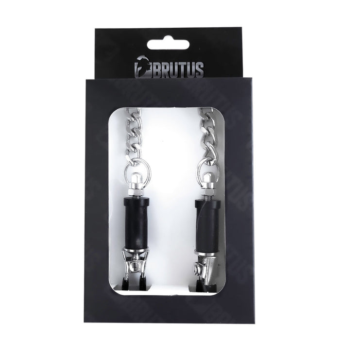 Brutus - Tepelklemmen - Met Ketting - BARREL Turn-On Nipple Clamps-Erotiekvoordeel.nl