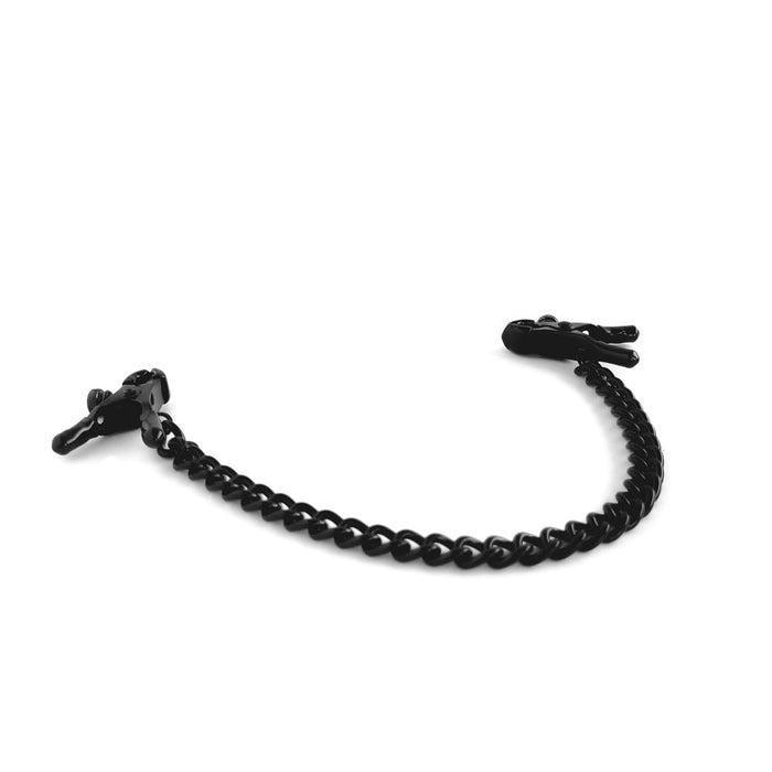 Brutus - Tepelklemmen - Verstelbare Tepelklemmen met Ketting - BITE Heavy Nipple Clamps Black-Erotiekvoordeel.nl